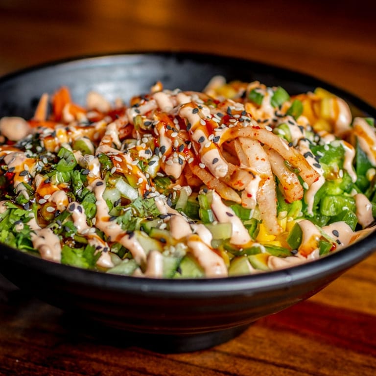 Savor our poke bowl